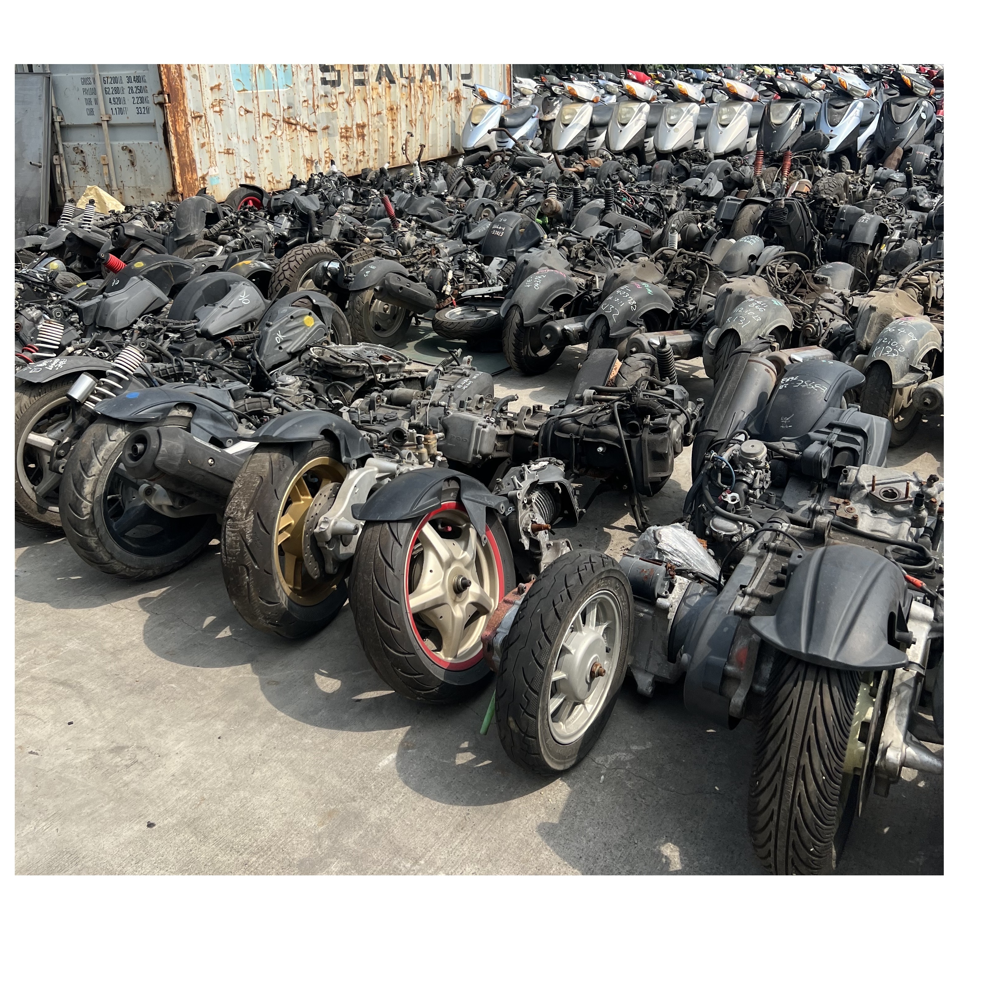 used motorcycles 100/125/150cc used yamaha/SYM/Kymco scooter  &  engine   fromTaiwan