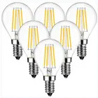 Led Filament Bulb G45 6W B22 E12 E14 E26 E27 Base Vintage Edison Candle Bulb Clear Amber  Dimmable Led Filament Bulb