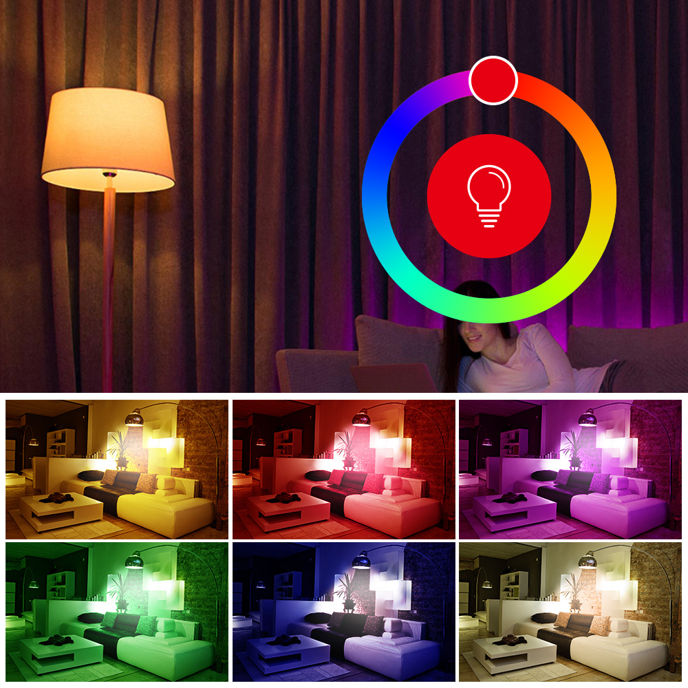 E26/e27 Base 9w Bulb Smart Led Bulb Wifi Led Light Rgb Multicolor Dimmable Bulb