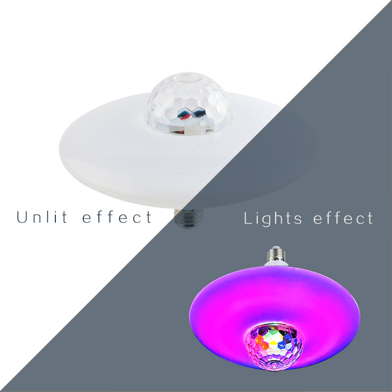 LED UFO Ceiling Light With Bluetooth Music RGB Night Light Decoration Christmas Musical Lights