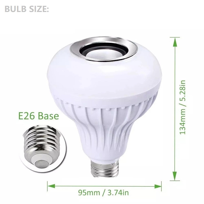 E27 RGB Led Bulb With Wireless Speaker & Remote Smart Music Play Lamp Speaker Bulb