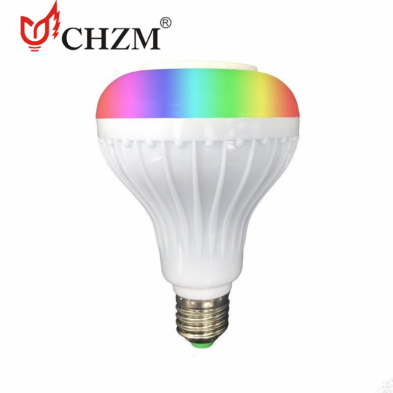 Home Decoration Smart Remote Control Lamp RGB Light  12w Led Bulb Speaker Blue Tooth Music Bulb