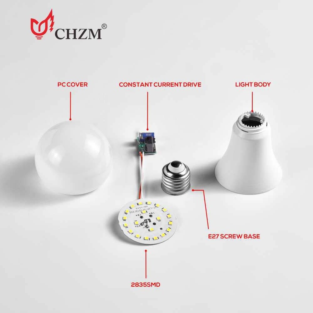 CHZM Free sample 5w 7w 9w 12w 15w  18w 22w  mushroom led bulb low voltage led A lighting bulb