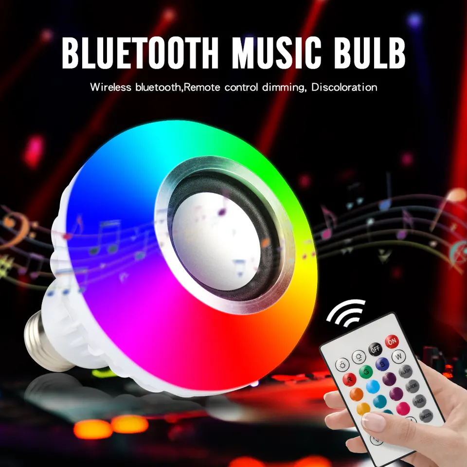 CHZM free sample 12w E27 Lamp Wifi App B22 RGB Remote Control Lights Music Light Led Smart Bulb