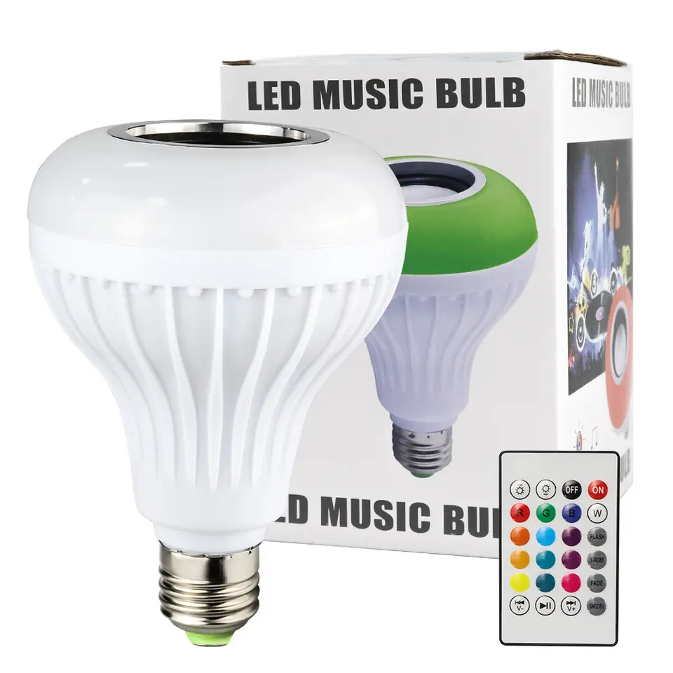 CHZM free sample 12w E27 Lamp Wifi App B22 RGB Remote Control Lights Music Light Led Smart Bulb