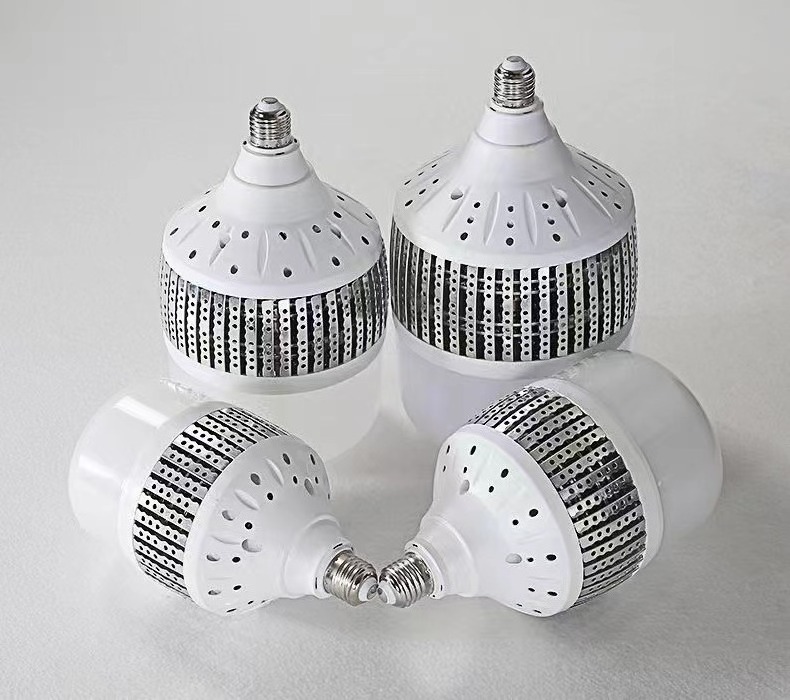 High power LED bulb for factory warehouse 85W 105W150W 200W bulb E27E40 finned aluminum site workshop lighting