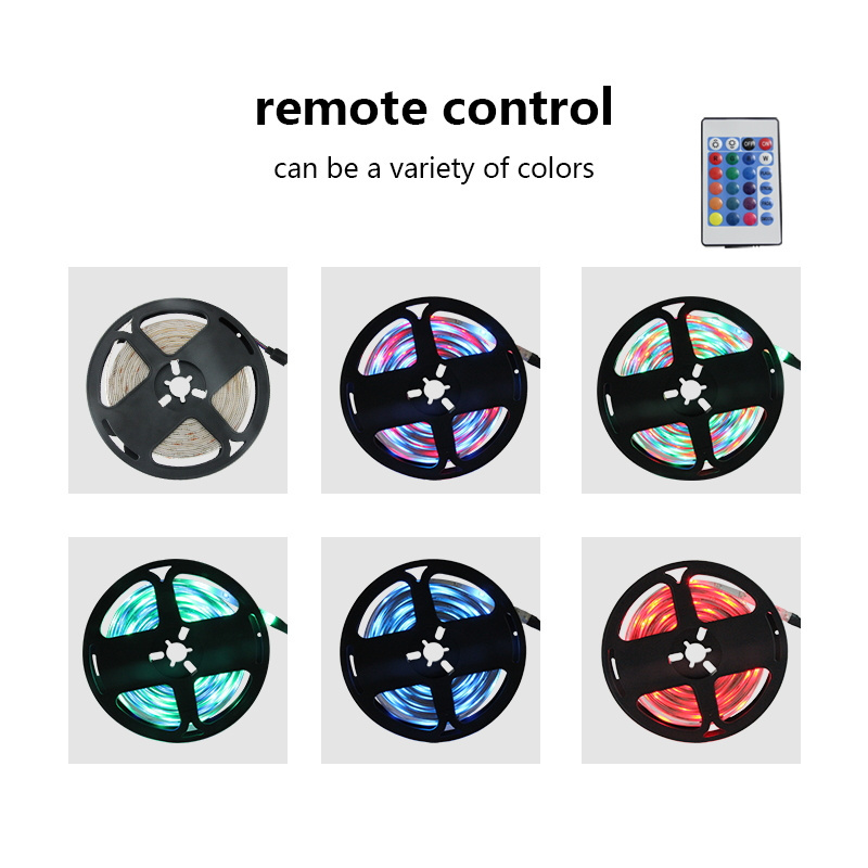 Hot Selling 5v /12V/ 24v / 5050 /2835 RGB Music Sync Color Changing Remote App Control Flexible Smart Led Strip Light