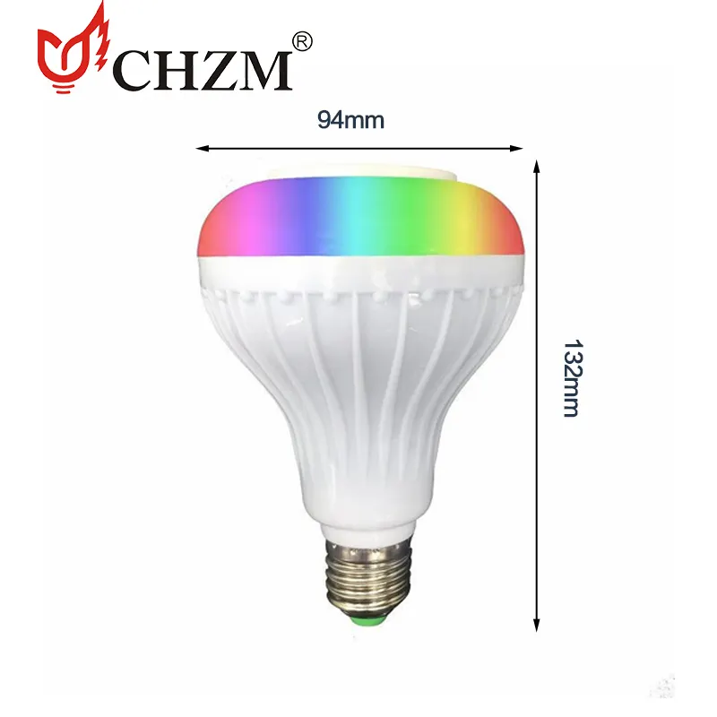 CHZM free sample led color changing music bulb led remote control bluetooth speaker music bulb