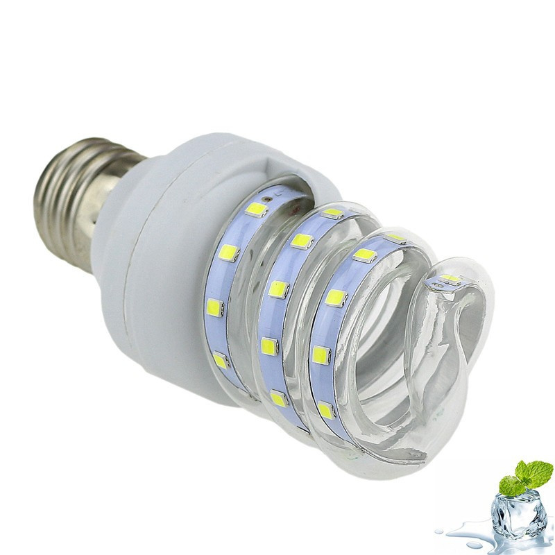 LED Bulbs E27 Spiral LED Corn Bulb 24W E27 Lamp Light SMD 2835 Spotlight 360 Degree AC85-265V Horizontal Plug Light