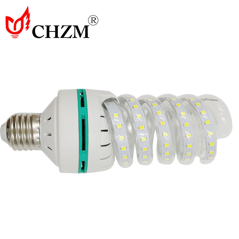 LED Bulbs E27 Spiral LED Corn Bulb 24W E27 Lamp Light SMD 2835 Spotlight 360 Degree AC85-265V Horizontal Plug Light