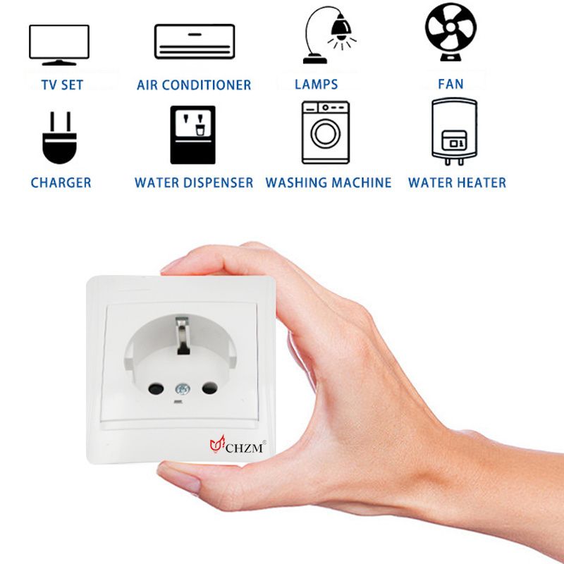 EU Standard German Socket 16A Electrical Outlet Wall Plate Embedded Wall Socket with Usb Ports