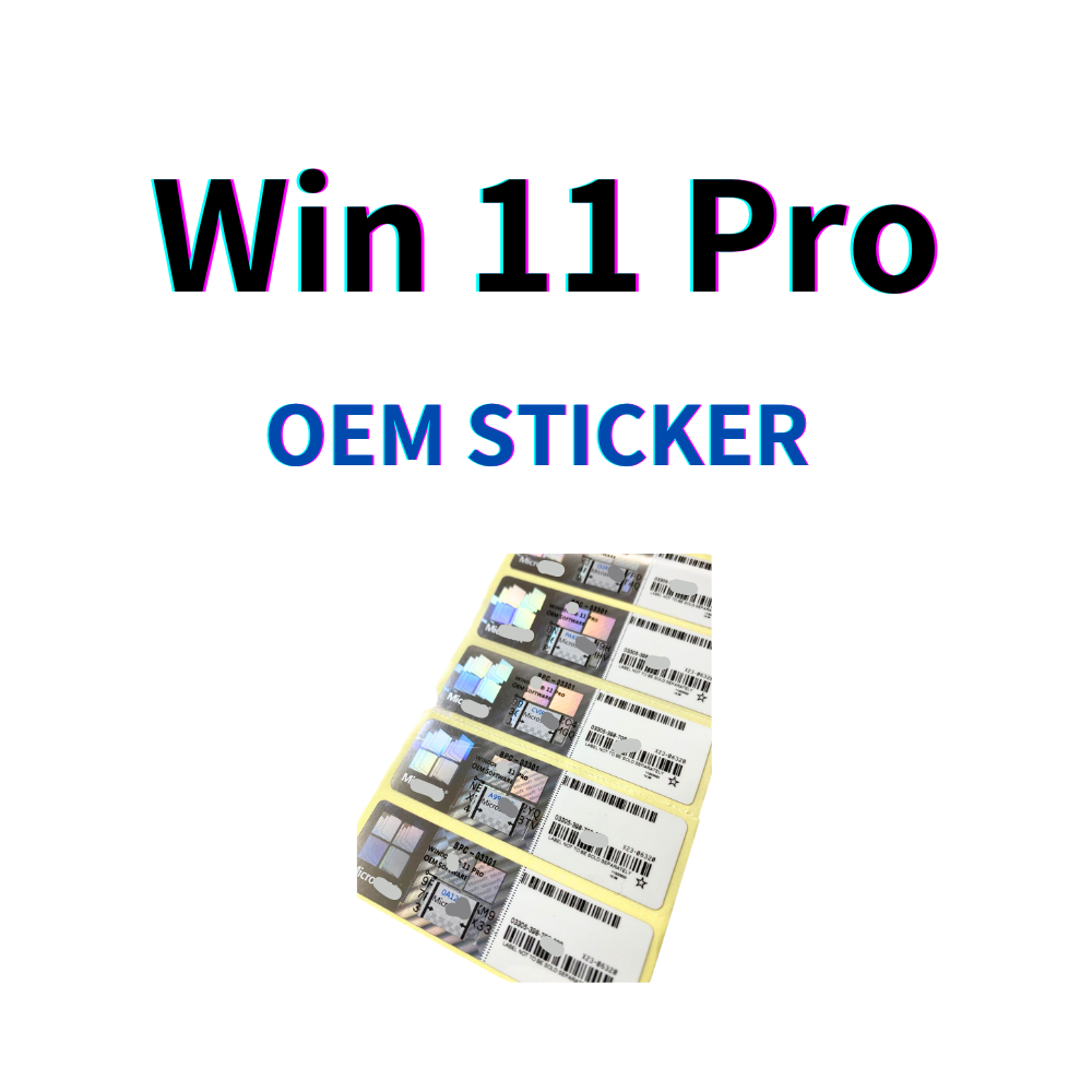 Genuine Sticker Win 11 Pro OEM sticker COA silver sticker with oem keys 100% online activation