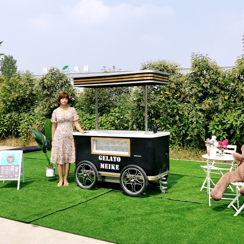 JEKEEN Ice Cream Coffee Cart Fast Food Mobile Coffee Cart Trucks Food Shop For Sale In China