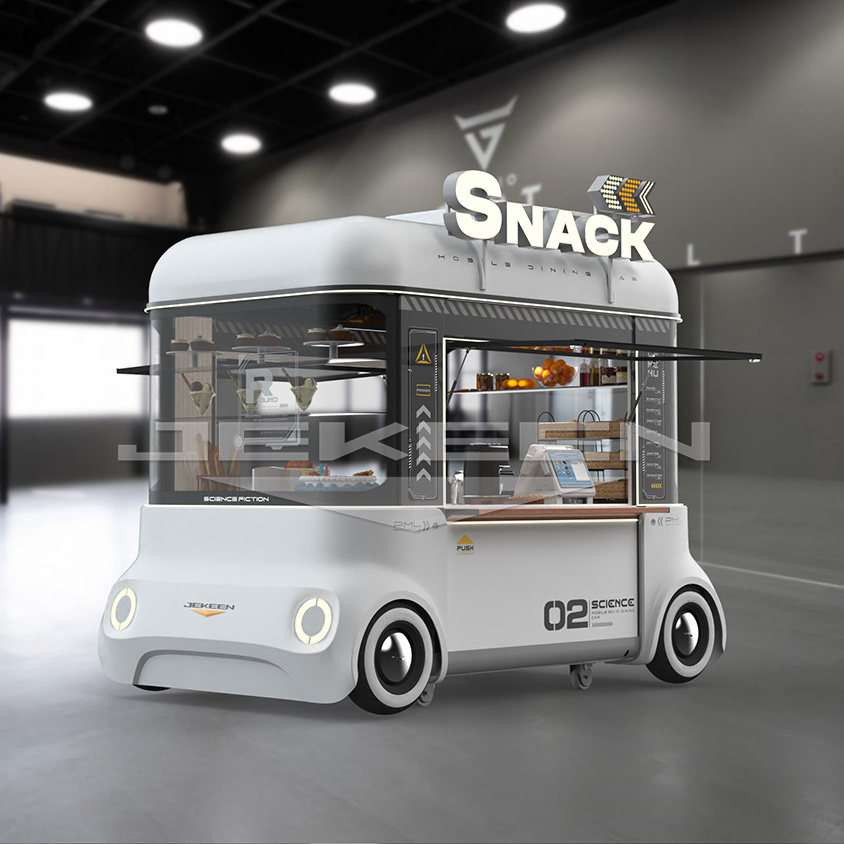 Jekeen Truck Mobile Food Trucks Cart Fully Equipment Restaurant Food Truck FabricacionTrailer With Full Kitchen For Sale