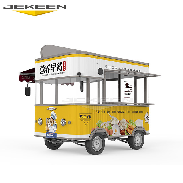 Jekeen Cheap Snack Machines Coffee Hot Sale Mini Electric Refrigerator Mobile Food Cart Van Truck with Low Price