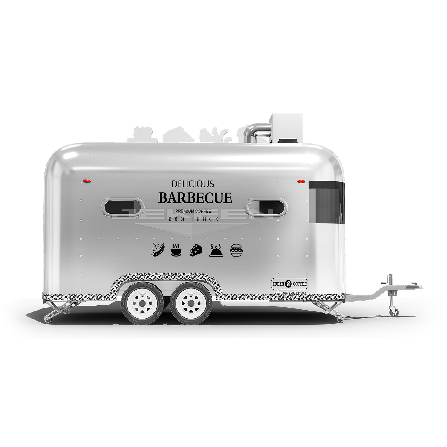 JEKEEN Modern Mobile Salon Trailer Barber Shop for Sale with trailer