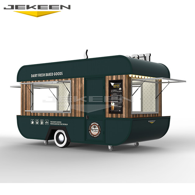 Jekeen Chicken Rotisserie Grill Street Mobile Fast Food Trailer Coffee Van Beer Ice Cream Cart