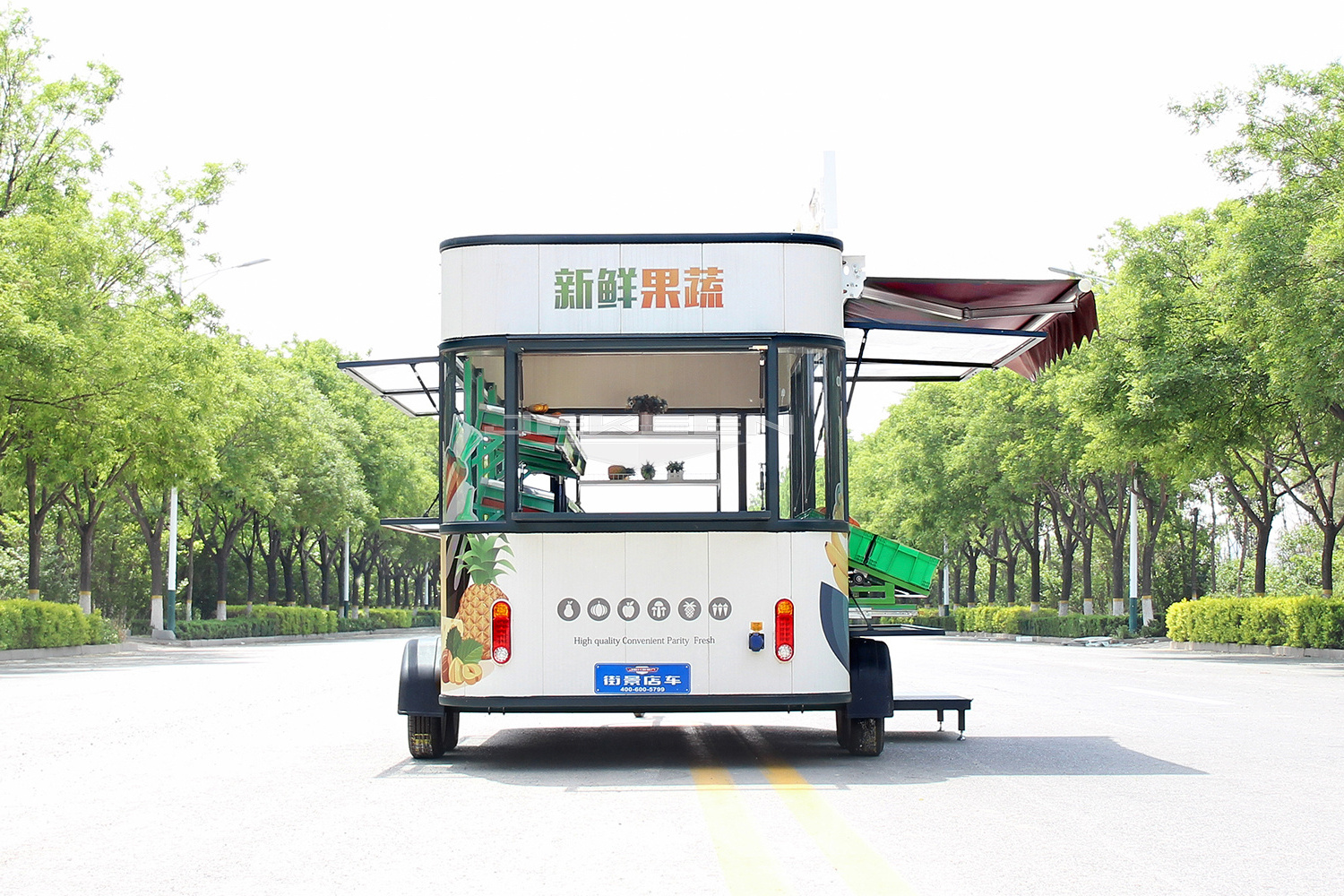 Jekeen Ice Cream Multifunction Coffee Trailer Commercial Catering Food Cart Truck Factory Custom Fast Food Concession Trailer