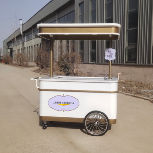 Jekeen High Quality Small Push Food Carts Hot Dog Food Trailer Electric Mobile Fast Food Truck Ice Cream Cart With Wheels