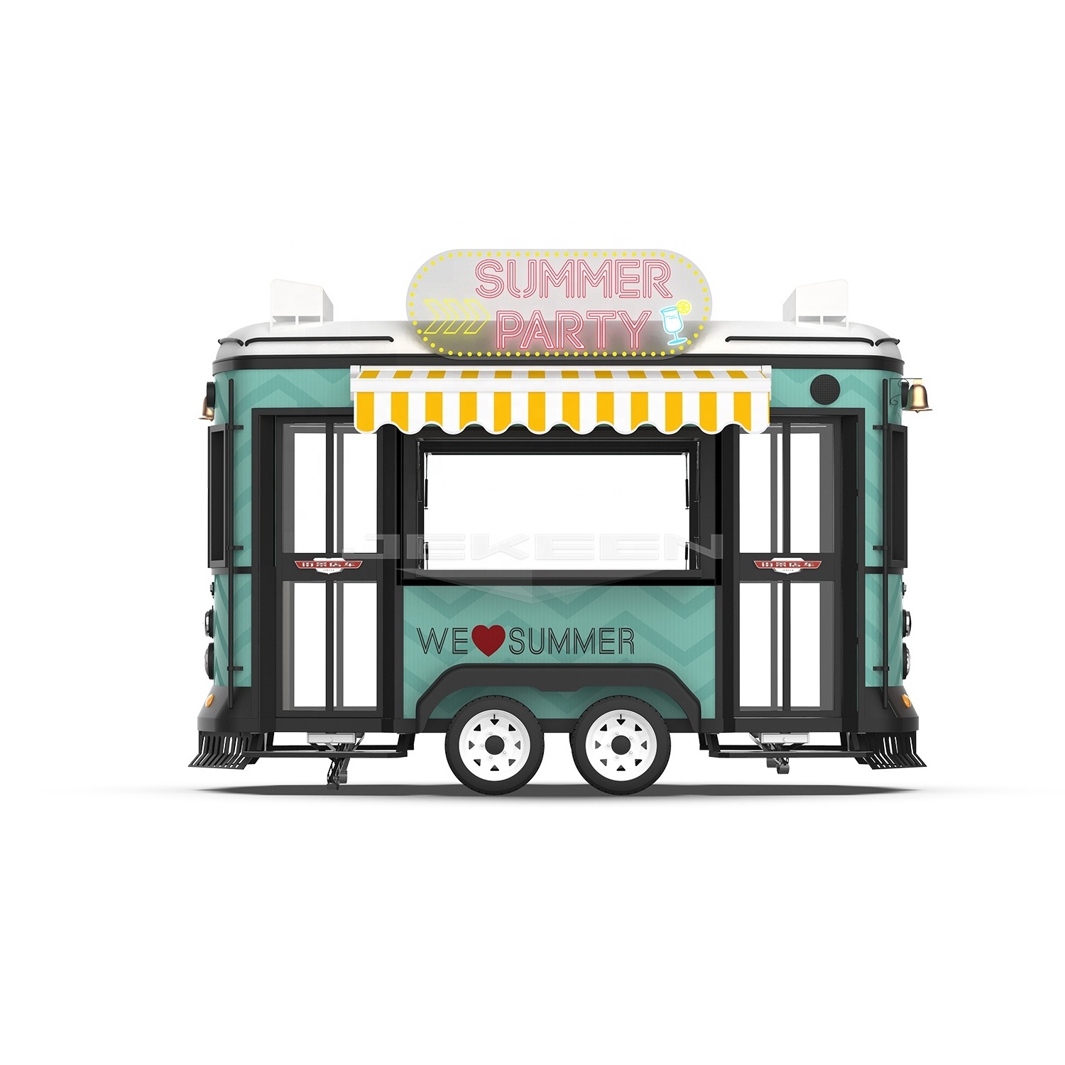 Customization Mobile Food Cart Kiosk Van Mobile Shop for Sale Japanese Sushi Food Truck