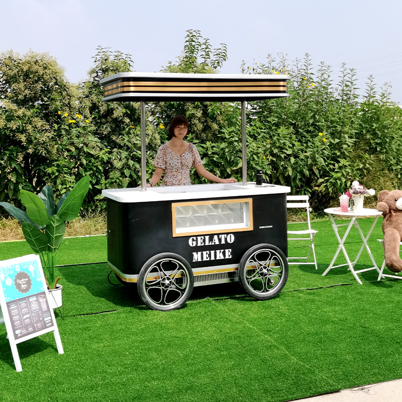 JEKEEN Ice Cream Coffee Cart Fast Food Mobile Coffee Cart Trucks Food Shop For Sale In China