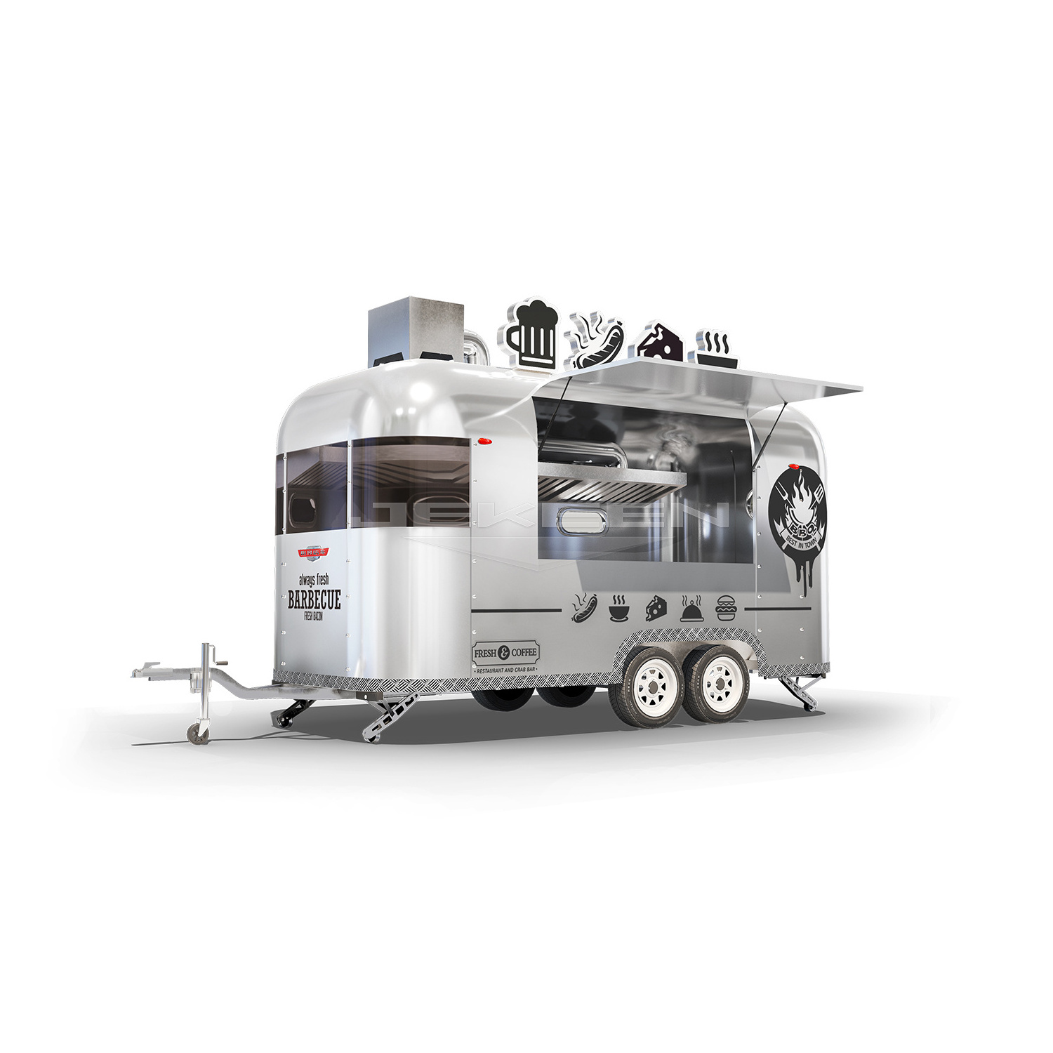 JEKEEN Modern Mobile Salon Trailer Barber Shop for Sale with trailer