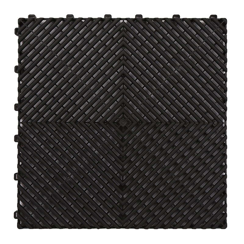 Interlocking Mat Anti Slip Interlocking Garage Floor Tiles CE PP Plastic Floor Grating Tile