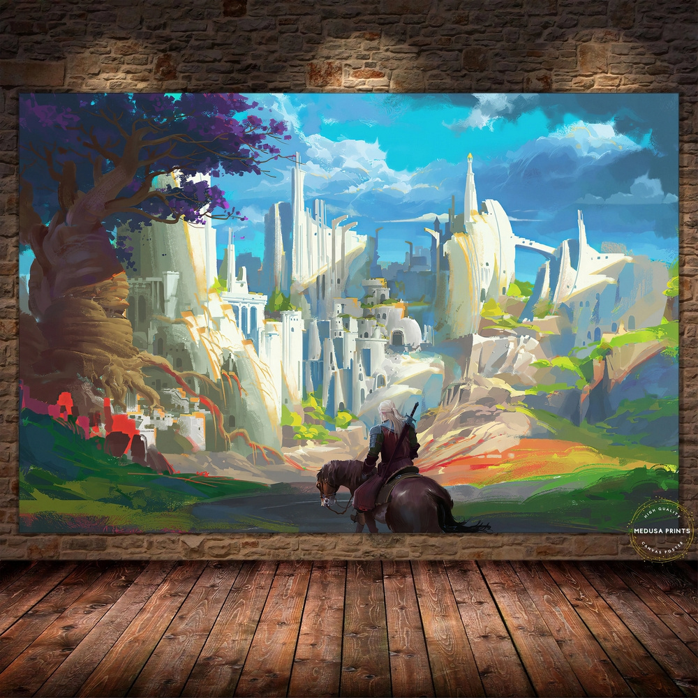 The Witcher 3 Wild Hunt Poster Game Map Printing Game Art Painting Esports Room Wall Art