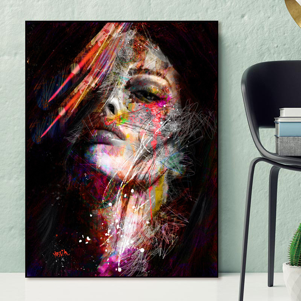 Abstract Graffiti Art Wall Paintings Print On Canvas Pop Art Canvas Prints Modern Girls Oil Paintings For Living Room Wall Decor