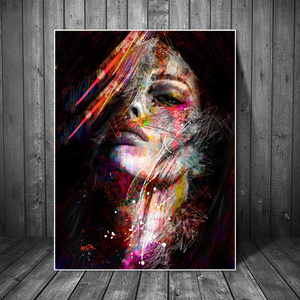 Abstract Graffiti Art Wall Paintings Print On Canvas Pop Art Canvas Prints Modern Girls Oil Paintings For Living Room Wall Decor