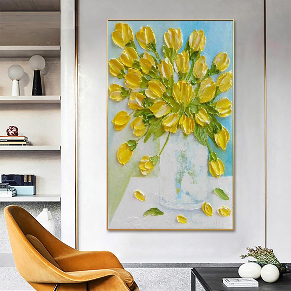 Oil Painting Wth Gold Foil Handmade Wall Art Oil Painting On Canvas custom oil painting