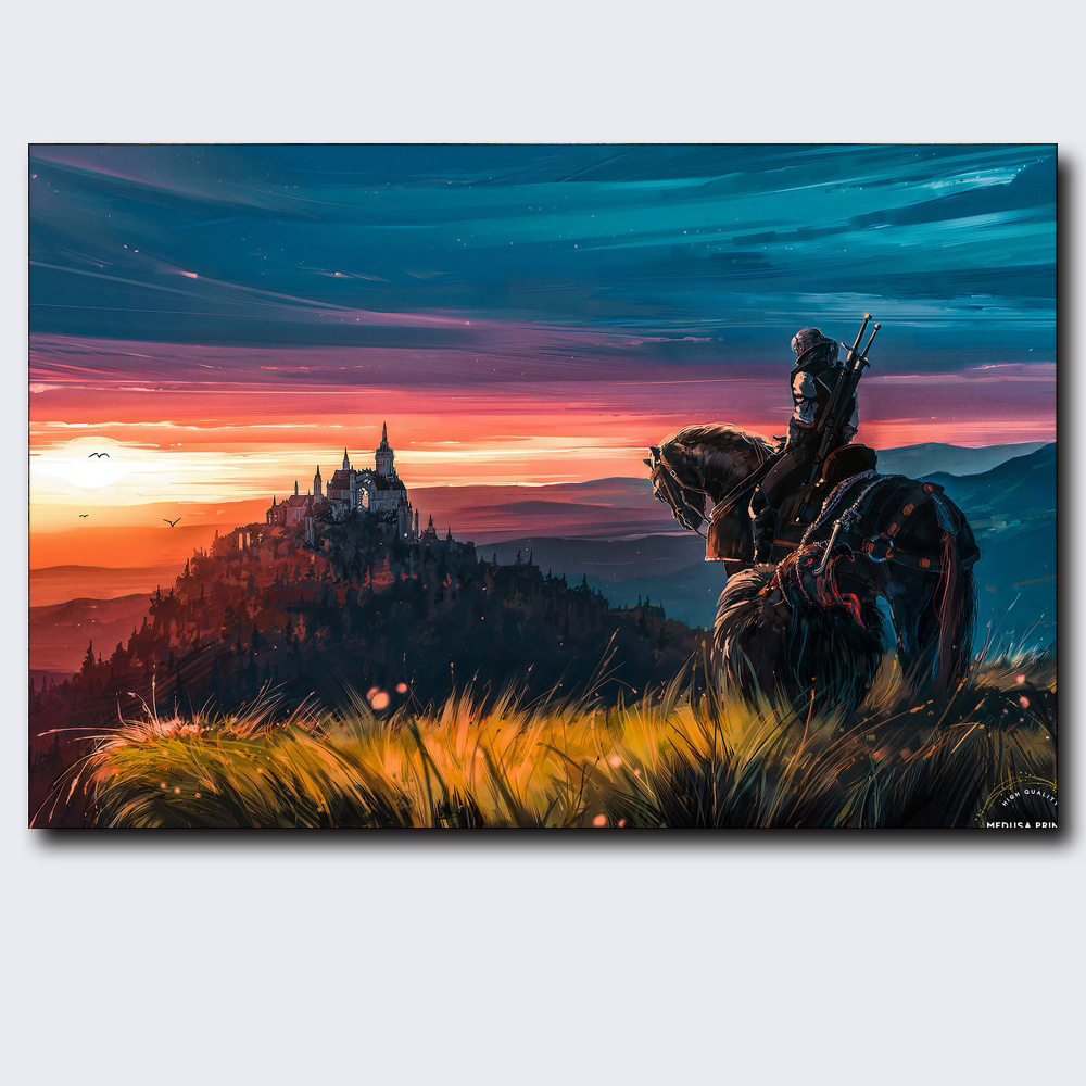 The Witcher 3 Wild Hunt Poster Game Map Printing Game Art Painting Esports Room Wall Art