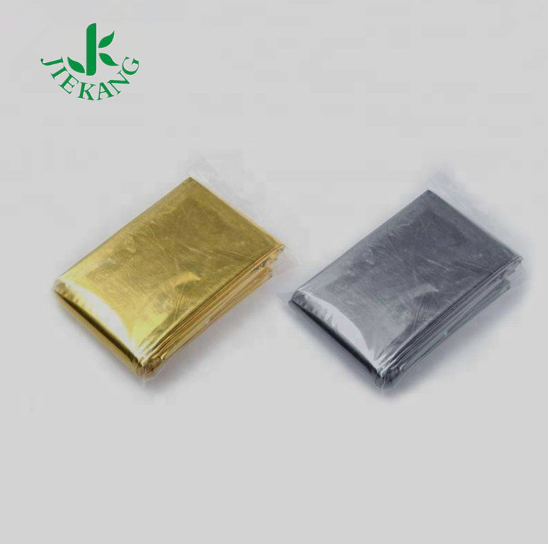 Jiekang Medical Equipment First Aid Supplies Logo Printing Fireproof Foil Emergency Mylar Space Rescue Thermal Survival Blanket