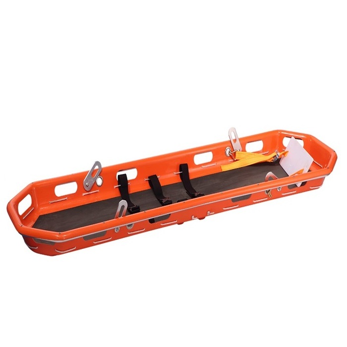 Reliable Quality Orange HDPE Plastic Medical Emergency Rescue Helicopter Basket Stretcher For Patient