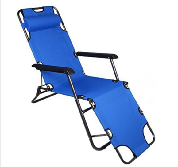 Beach Chair Folding Armrest Backrest Camping Fishing Deck Chair