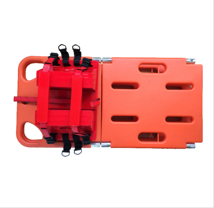 Wholesale Manufacturer Medical Emergency Lifeguard HDPE 2 Folding Spine Board with Straps