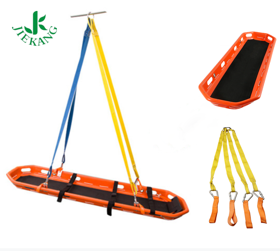 Reliable Quality Orange HDPE Plastic Medical Emergency Rescue Helicopter Basket Stretcher For Patient