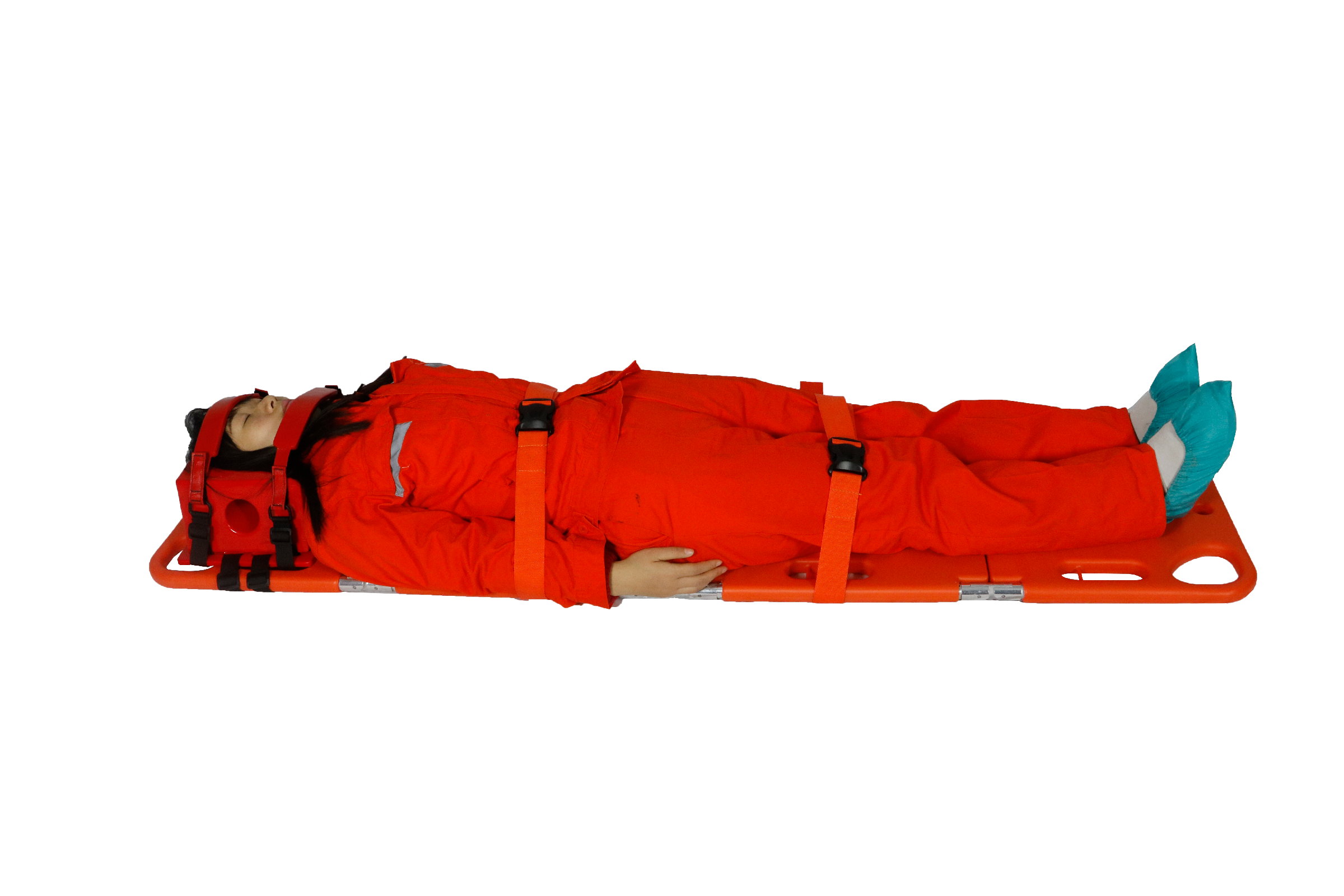 Wholesale Manufacturer Medical Emergency Lifeguard HDPE 2 Folding Spine Board with Straps