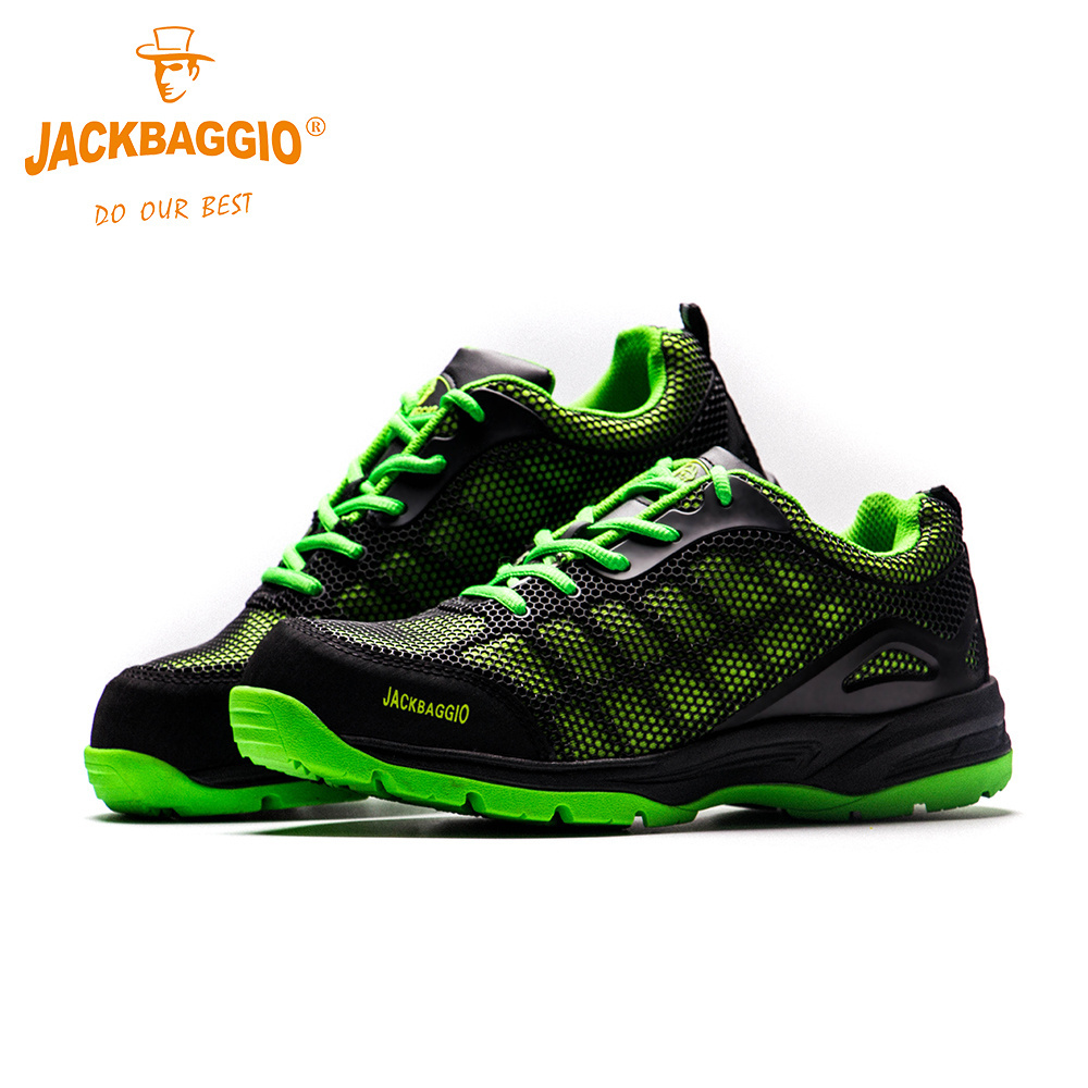 green anti-impact personal used ankle ISO CE certificate light up safety shoes work boots