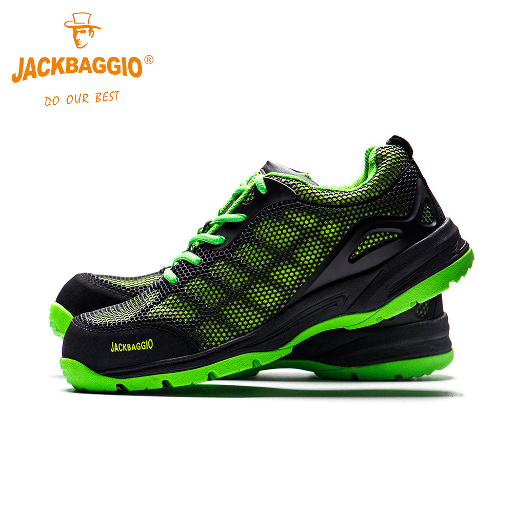 green anti-impact personal used ankle ISO CE certificate light up safety shoes work boots