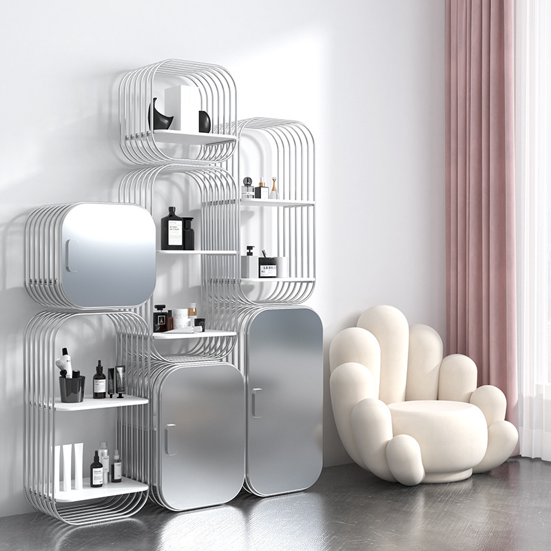 Display cabinet of cosmetics and clothing mom and baby store Salon product display rack of beauty salon