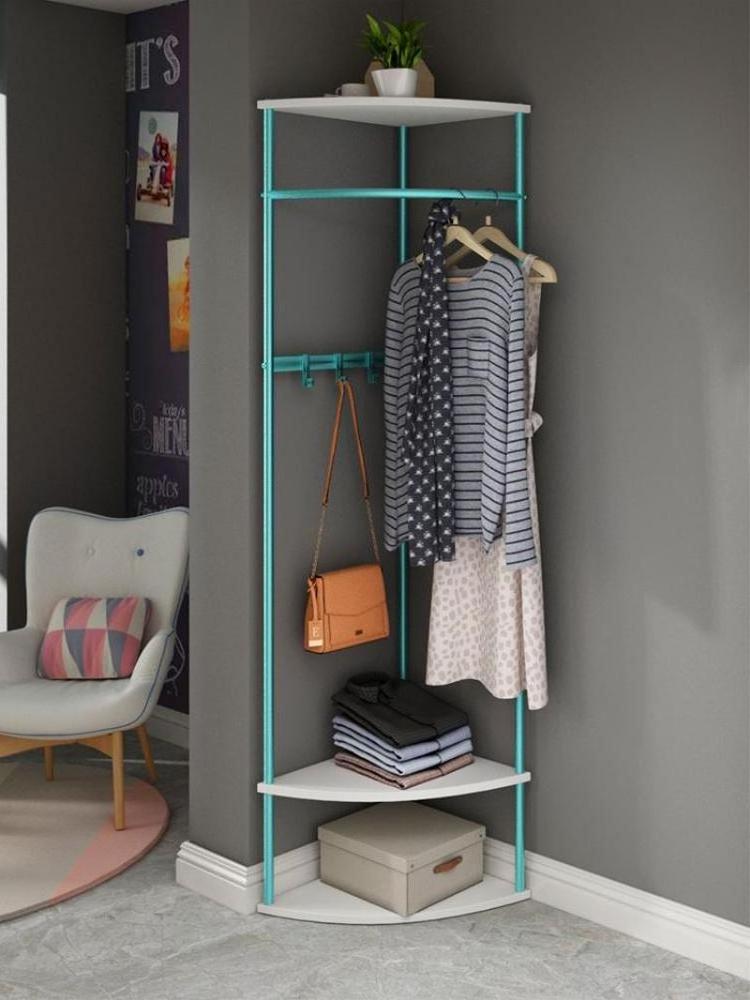 Corner hanger floor bedroom corner coat rack Nordic household metal hanger simple modern clothes rack