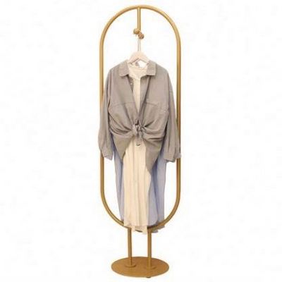 Clothing store personality hanging shelf gold clothes display stand Women's clothing store hanger display shelf Coat rack