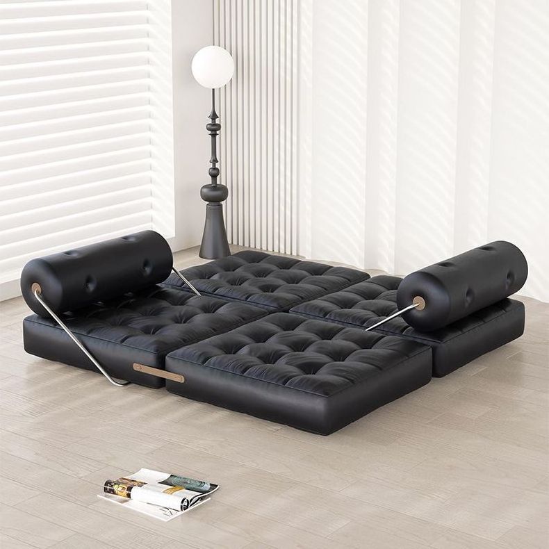 New modern and minimalist small unit living room bedroom balcony foldable dual-purpose fabric sofa bed