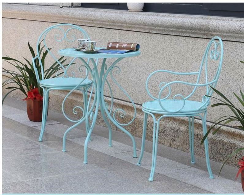 Outdoor Patio Garden Yard iron furniture wrought iron metal party dining table sets