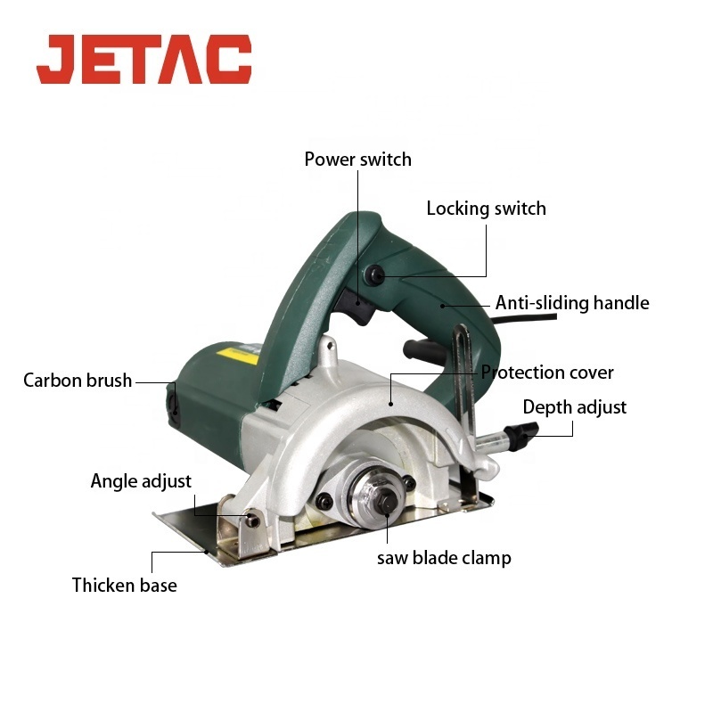 Integral Output Shaft and Dustless Cutting Handle Small Marble Cutter Machine