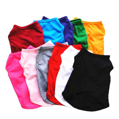 Manufacturers wholesale dog clothing thin sweatshirt teddy summer blank bottom shirt cat dog T shirt pet clothes