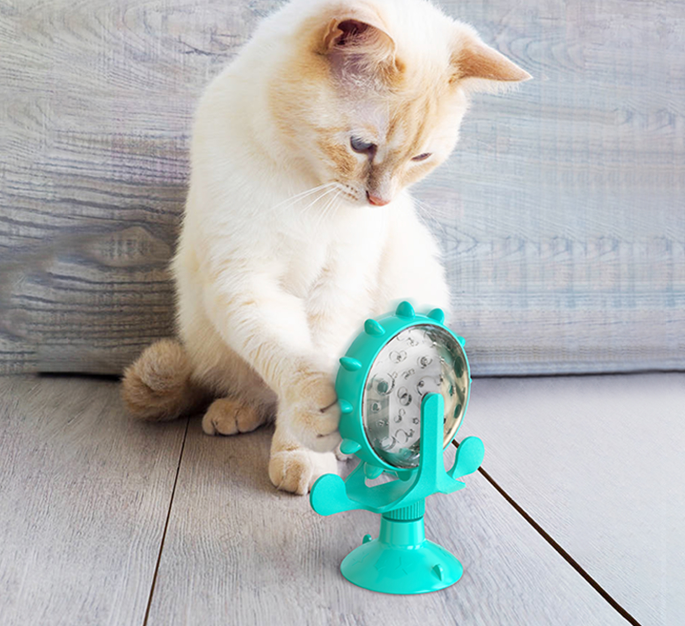 Cat toys make money wheel tickle cat leak food windmill pet supplies training cat to eliminate anxiety turntable fun spinning su