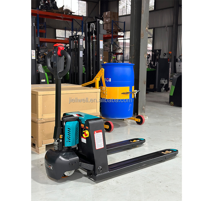 LIEBO electric forklift truck electric pallet jack 1 ton lead acid pallet jack truck electric portable car loading lift truck