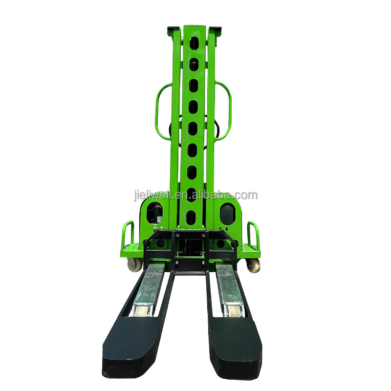 LIEBO Mini Self Lifting Forklift Stacker  Lithium Battery Semi Electric Portable Forklift Self Loading Stacker